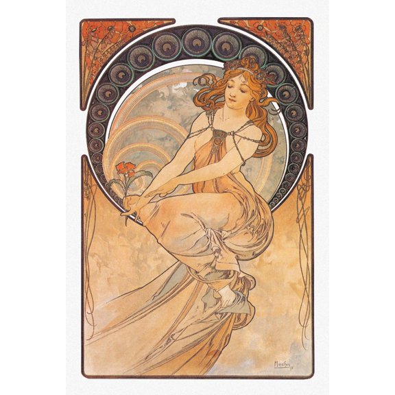 Art.com Painting Art Print by Alphonse Mucha, 12" x 18"