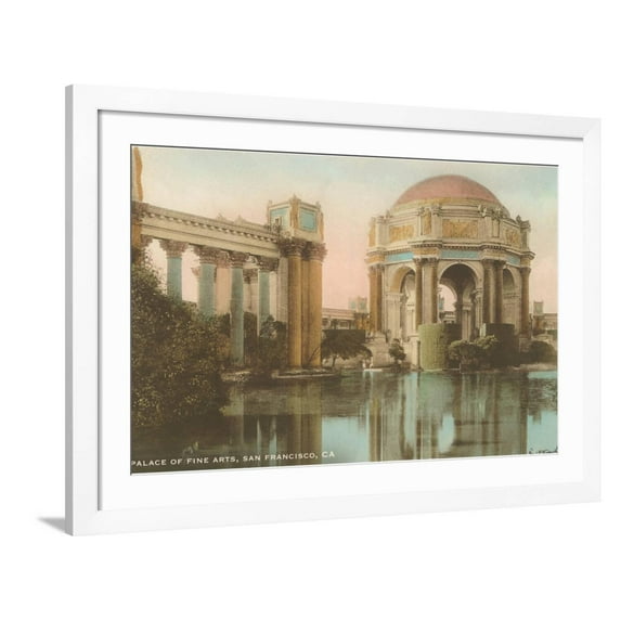 Art.com Palace of Fine Arts, San Francisco, California Art Print, White Frame Wall Art, 44" x 32"
