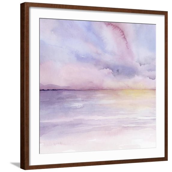Art.com Pale Sunset I Art Print by Grace Popp, Brown Frame Wall Art, 29" x 29"