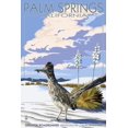 thumbnail image 1 of Art.com Palm Springs, California - Roadrunner Scene Art Print by Lantern Press, 12" x 18", 1 of 4