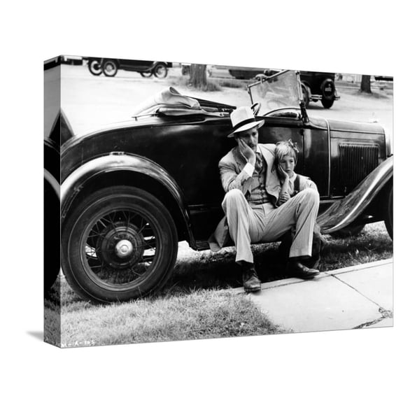 Art.com Paper Moon, Ryan O'Neal, Tatum O'Neal, 1973 Stretched Canvas Print Wall Art, 16" x 12"