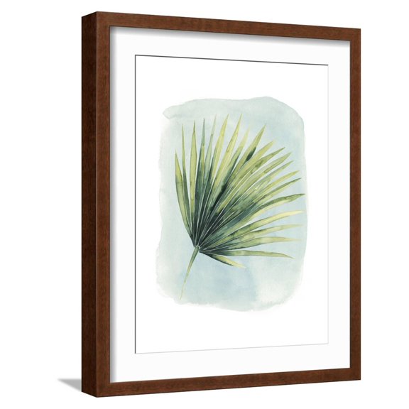 Art.com Paradise Palm Leaves II Art Print by Grace Popp, Brown Frame Wall Art, 17" x 21"