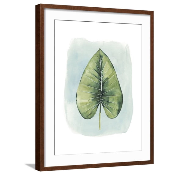 Art.com Paradise Palm Leaves III Art Print by Grace Popp, Brown Frame Wall Art, 23" x 29"