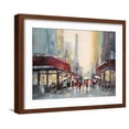 thumbnail image 1 of Art.com Paris Boulevard Art Print by Brent Heighton, Brown Frame Wall Art, 21" x 17", 1 of 5