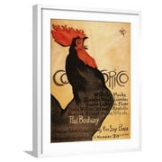 Paris, France - Periodical Cocorico Rooster Promotional Poster Art Print by Lantern Press, White Frame Wall Art, 23 x 29