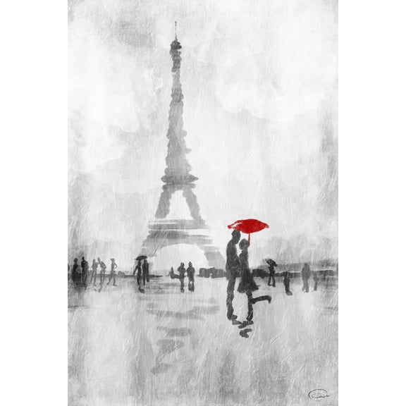 Art.com Paris In The Rain Art Print by OnRei, 12" x 18"
