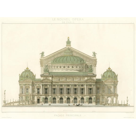 Art.com Paris Opera House II Art Print, 16" x 12"
