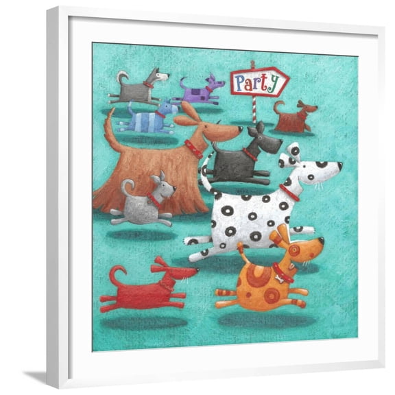 Art.com Party Art Print by Peter Adderley, White Frame Wall Art, 29" x 29"