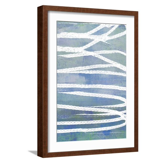 Art.com Pastel Gradient II Art Print by Jennifer Goldberger, Brown Frame Wall Art, 17" x 23"
