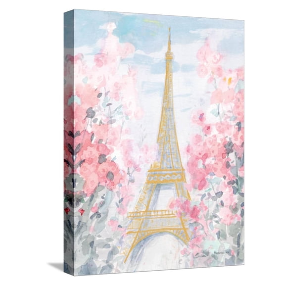 Art.com Pastel Paris III Stretched Canvas Print Wall Art by Danhui Nai, 12" x 16"