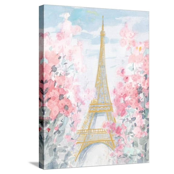 Art.com Pastel Paris III Stretched Canvas Print Wall Art by Danhui Nai, 18" x 24"