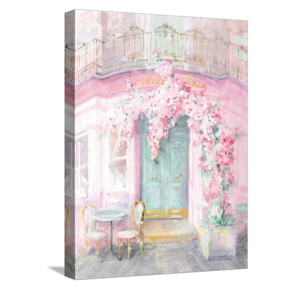 Art.com Pastel Paris IV Stretched Canvas Print Wall Art by Danhui Nai, 12" x 16"