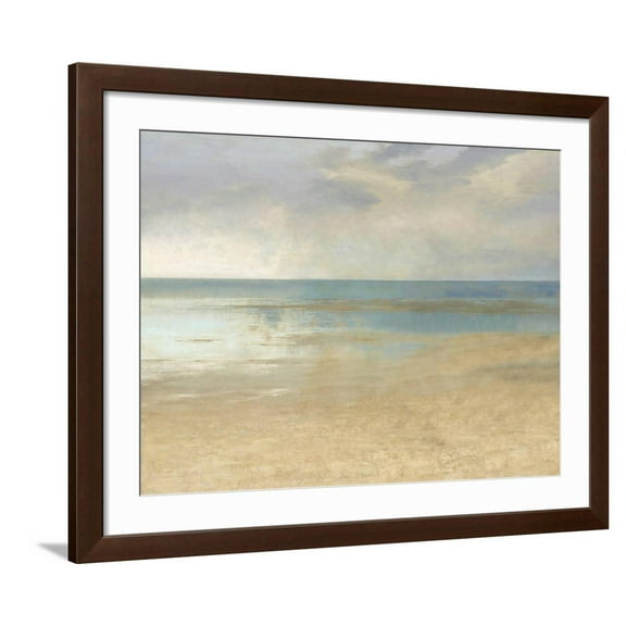 Art.com Pastel Seascape I Art Print by Christy McKee, Brown Frame Wall Art, 40" x 32"