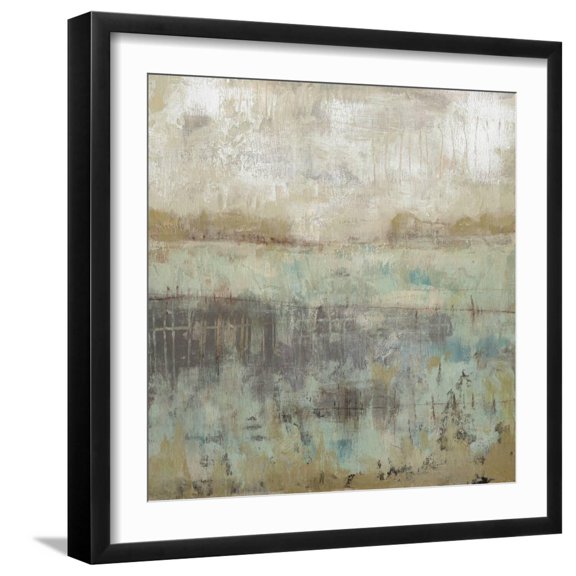 Art.com Pastels and Rust I Premium Giclee Print by Jennifer Goldberger, Black Frame Wall Art, 21" x 21"