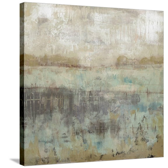 Art.com Pastels and Rust I Stretched Canvas Print Wall Art by Jennifer Goldberger, 30" x 30"