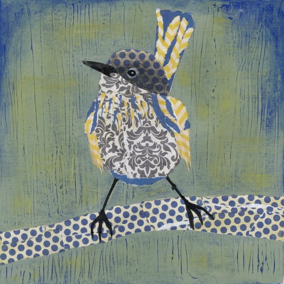 Art.com Patchwork Wren I Art Print by Grace Popp, 30" x 30"