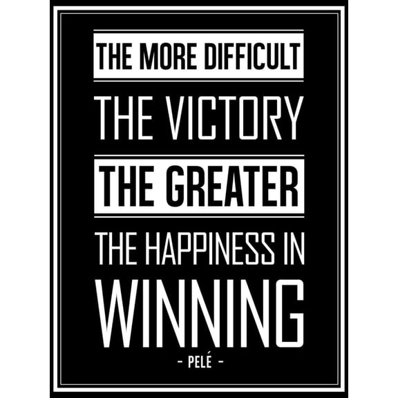 Art.com Pele Winning Quote Art Print, 12" x 16"