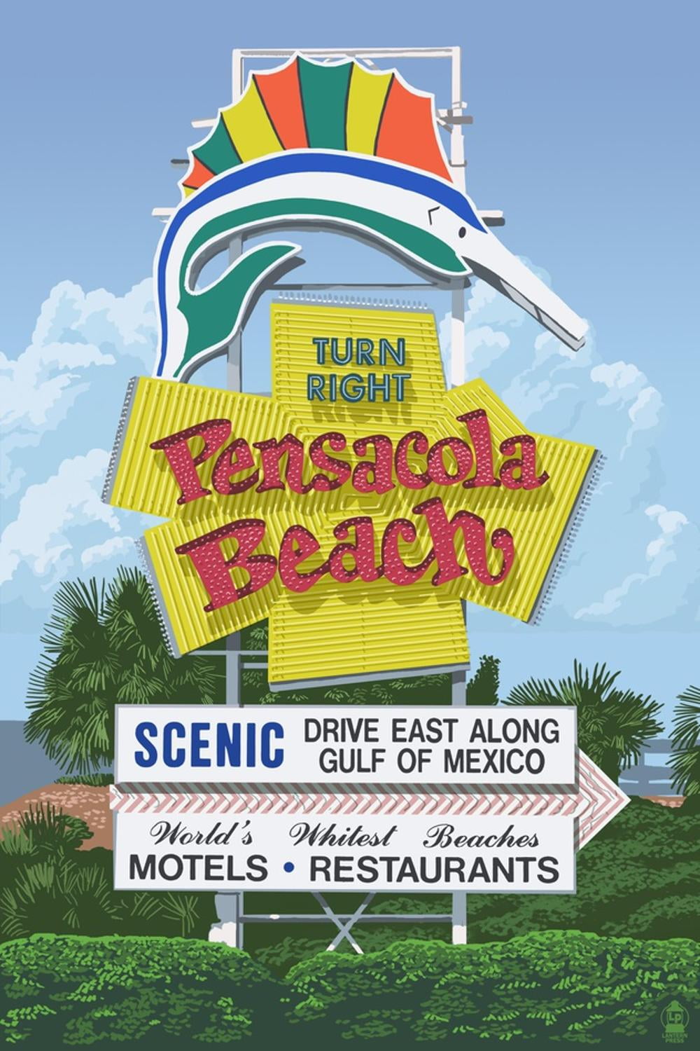 Pensacola Beach Scenic Drive Canvas Print for Kids, 12" x 18"