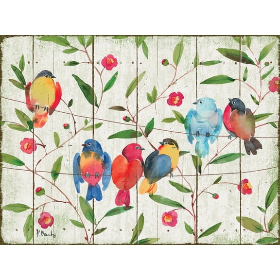 Art.com Perched Birds Art Print by Paul Brent, 16" x 12"