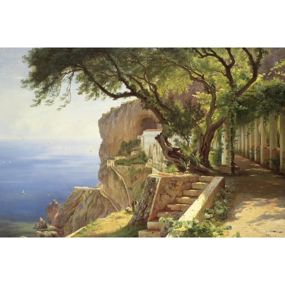 Art.com Pergola in Amalfi Art Print by Carl Frederic Aagaard, 24" x 16"