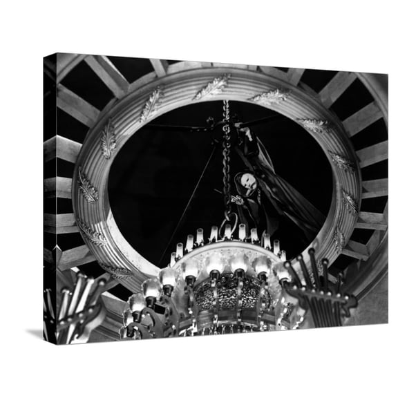 Art.com Phantom Of The Opera, Claude Rains, 1943, Chandelier Stretched Canvas Print Wall Art, 24" x 18"