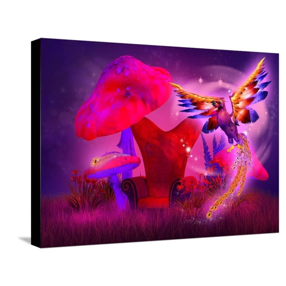Art.com Phoenix Stretched Canvas Print Wall Art by artecke, 24" x 18"
