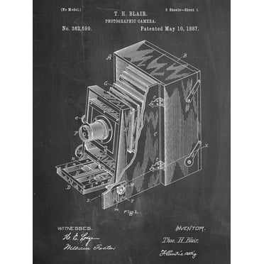 Art.com Photographic Camera 1887 Patent Art Print, 12" x 16"
