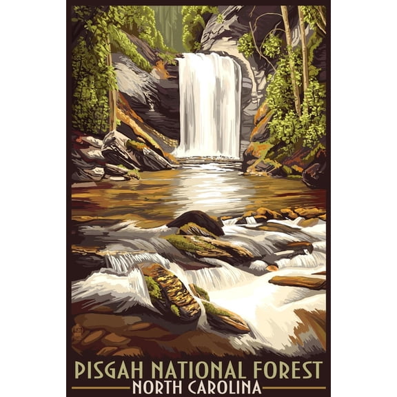 Art.com Pisgah National Forest - North Carolina Art Print by Lantern Press, 12" x 18"