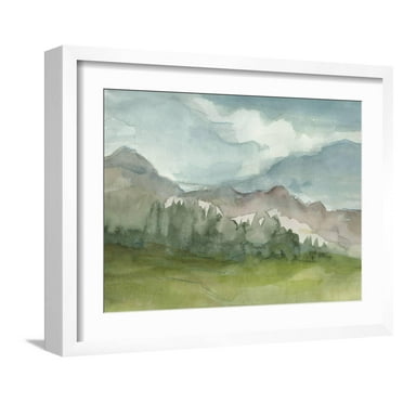 Art.com Plein Air Mountain View II Art Print by Ethan Harper, White Frame Wall Art, 21" x 17"