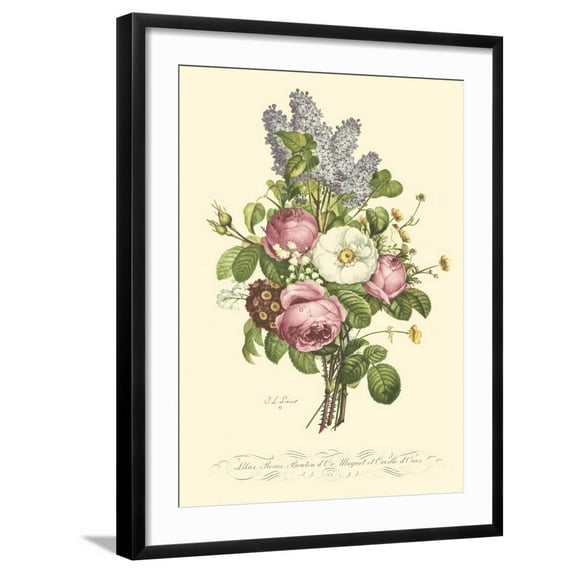 Art.com Plentiful Bouquet III Art Print by T.L. Prevost, Black Frame Wall Art, 23" x 29"