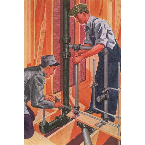 Art.com Plumbing and Pipefitting Art Print, 12" x 18"
