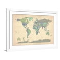 thumbnail image 1 of Art.com Political Map of the World Map Art Print by Michael Tompsett, White Frame Wall Art, 44" x 32", 1 of 5