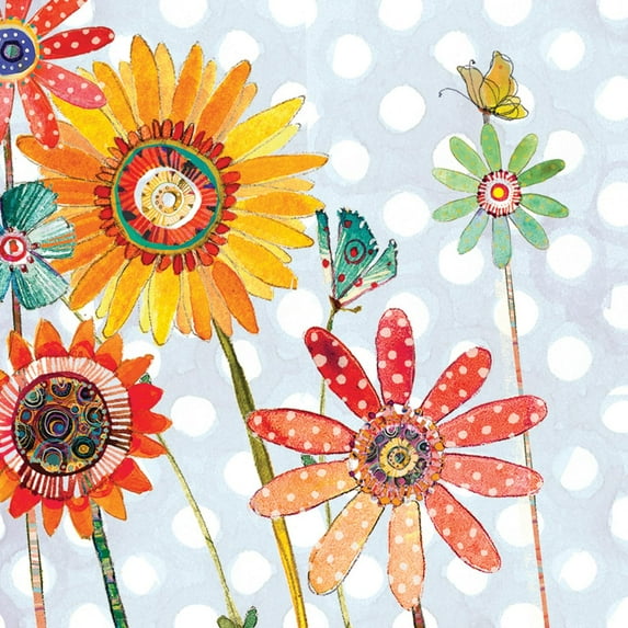 Art.com Polka Dot Delight - Daisy Art Print by Robbin Rawlings, 24" x 24"