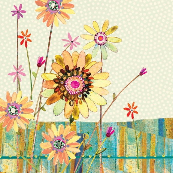 Art.com Polka Dot Delight-Meadow Art Print by Robbin Rawlings, 16" x 16"