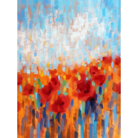 Art.com Poppy Walk Art Print by Claire Hardy, 12" x 16"