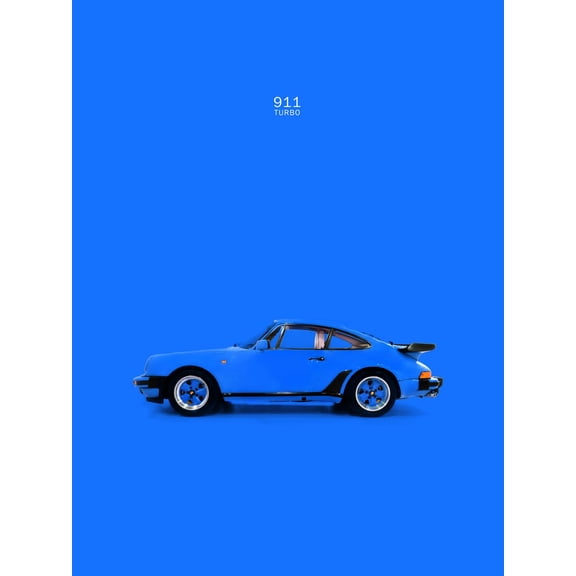 Art.com Porsche 911 Turbo Blue Art Print by Mark Rogan, 12" x 16"