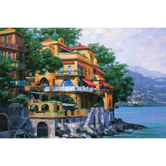 Art.com Portofino Villa Art Print by Howard Behrens, 36" x 24"