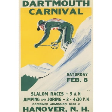 Art.com Poster for Dartmouth Skiing Carniival Art Print, 16" x 24"