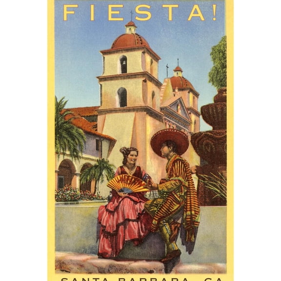 Art.com Poster for Fiesta Days, Santa Barbara, California Art Print, 12" x 18"