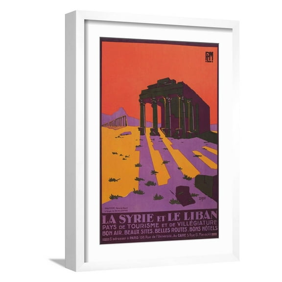 Art.com Poster for Syria and Lebanon Art Print, White Frame Wall Art, 17" x 23"