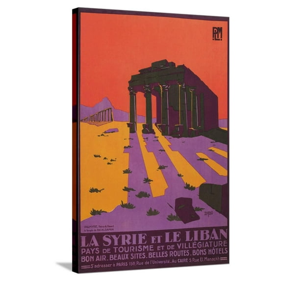 Art.com Poster for Syria and Lebanon Stretched Canvas Print Wall Art, 24" x 36"