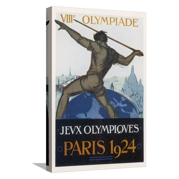 Art.com Poster for the Paris Olympiad Stretched Canvas Print Wall Art by Orsi, 12" x 18"