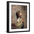 thumbnail image 1 of Art.com Praying Girl, Italian Painting of 19th Century Giclee Print by Roberto Ferruzzi, Black Frame Wall Art, 17" x 21", 1 of 4