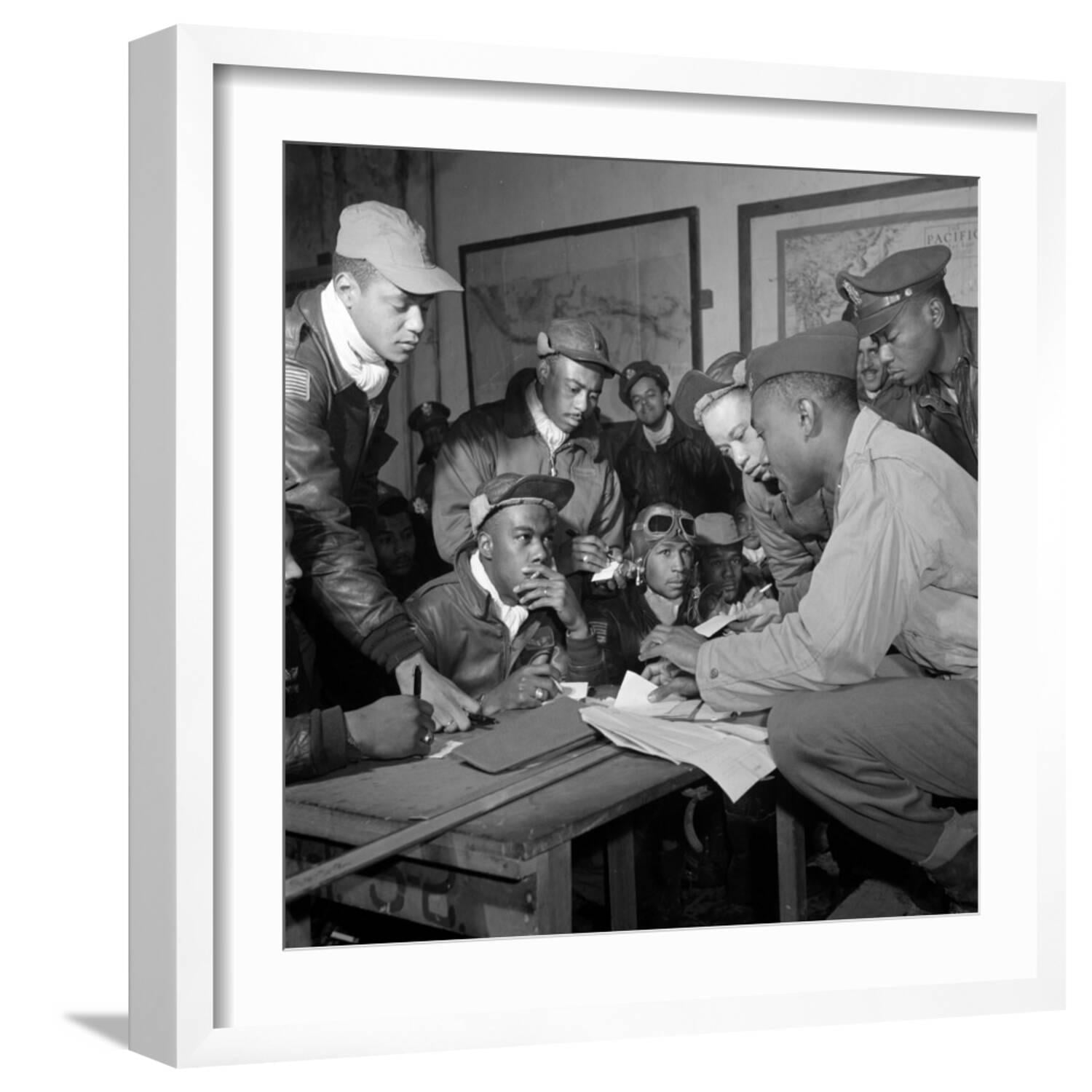 Preflight Briefing of Several Tuskegee Airmen at Ramitelli