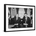 thumbnail image 1 of Art.com President Dwight Eisenhower Meets with President-Elect John Kennedy Photo, Black Frame Wall Art, 29" x 23", 1 of 5