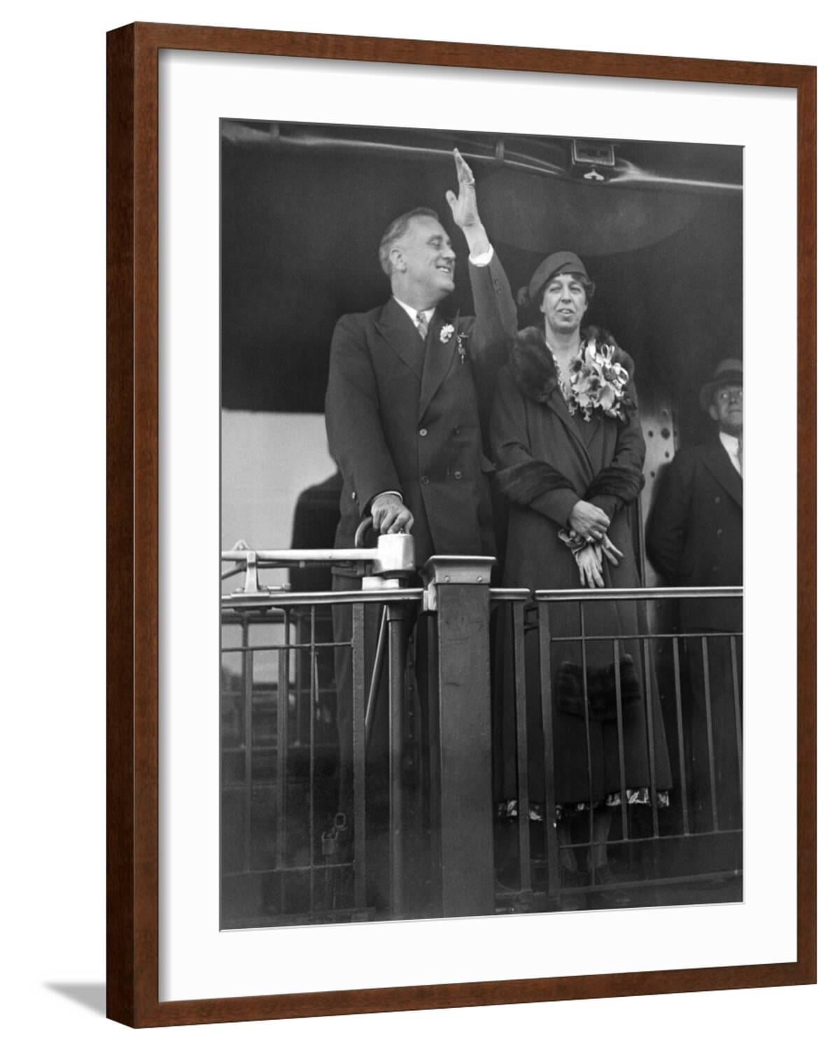 Art.com President-Elect Franklin Roosevelt and Wife Eleanor on the Rear ...