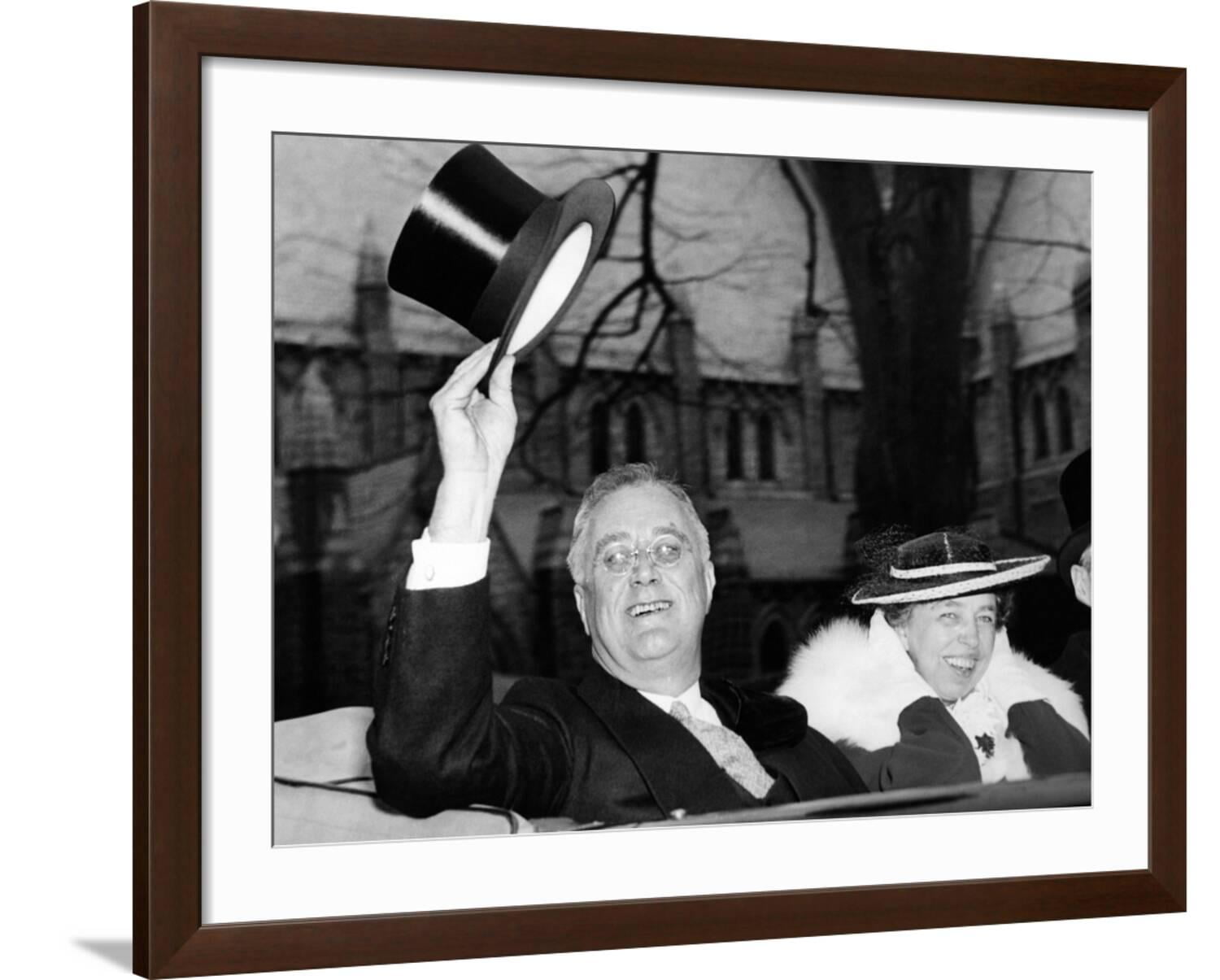 Art.com President Franklin and Eleanor Roosevelt Greeting Crowds in ...