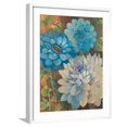 thumbnail image 1 of Art.com Pretty Blue Dahlias 1 Art Print by Vera Hills, White Frame Wall Art, 23" x 29", 1 of 5