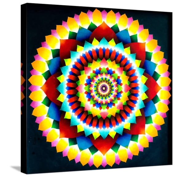 Art.com Psychedelic Mandala, 1969 Stretched Canvas Print Wall Art by Larry Smart, 24" x 24"