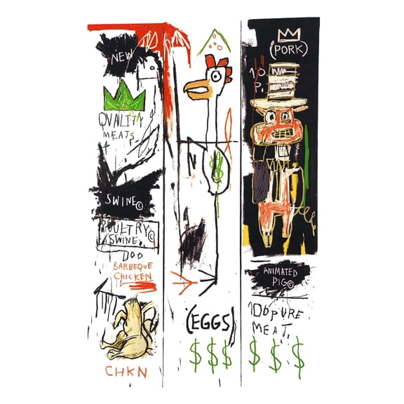 Art.com Quality Meats for the Public, 1982 Giclee Print by Jean-Michel Basquiat, 18" x 24"